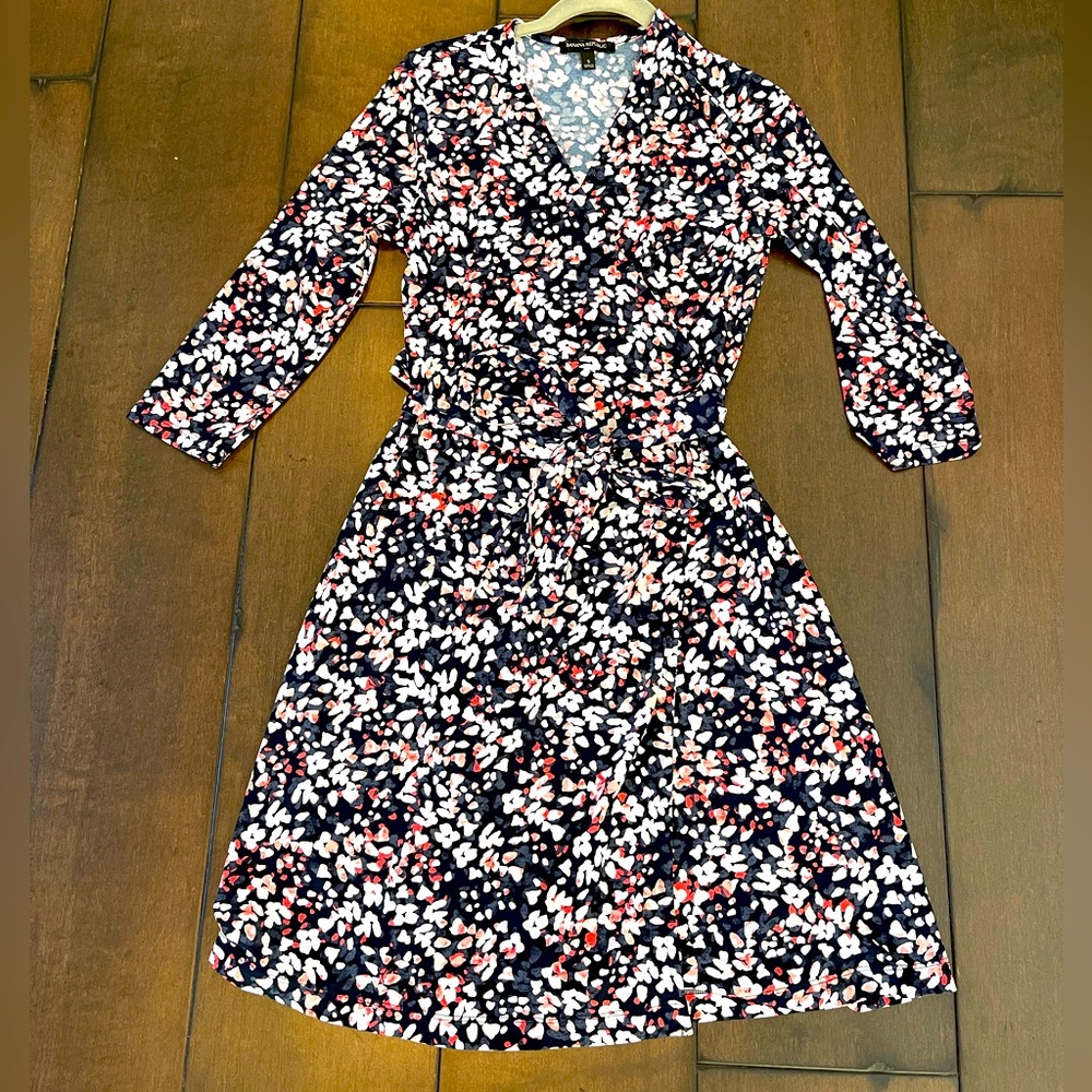 Banana Republic Floral Print Wrap Dress Size Small